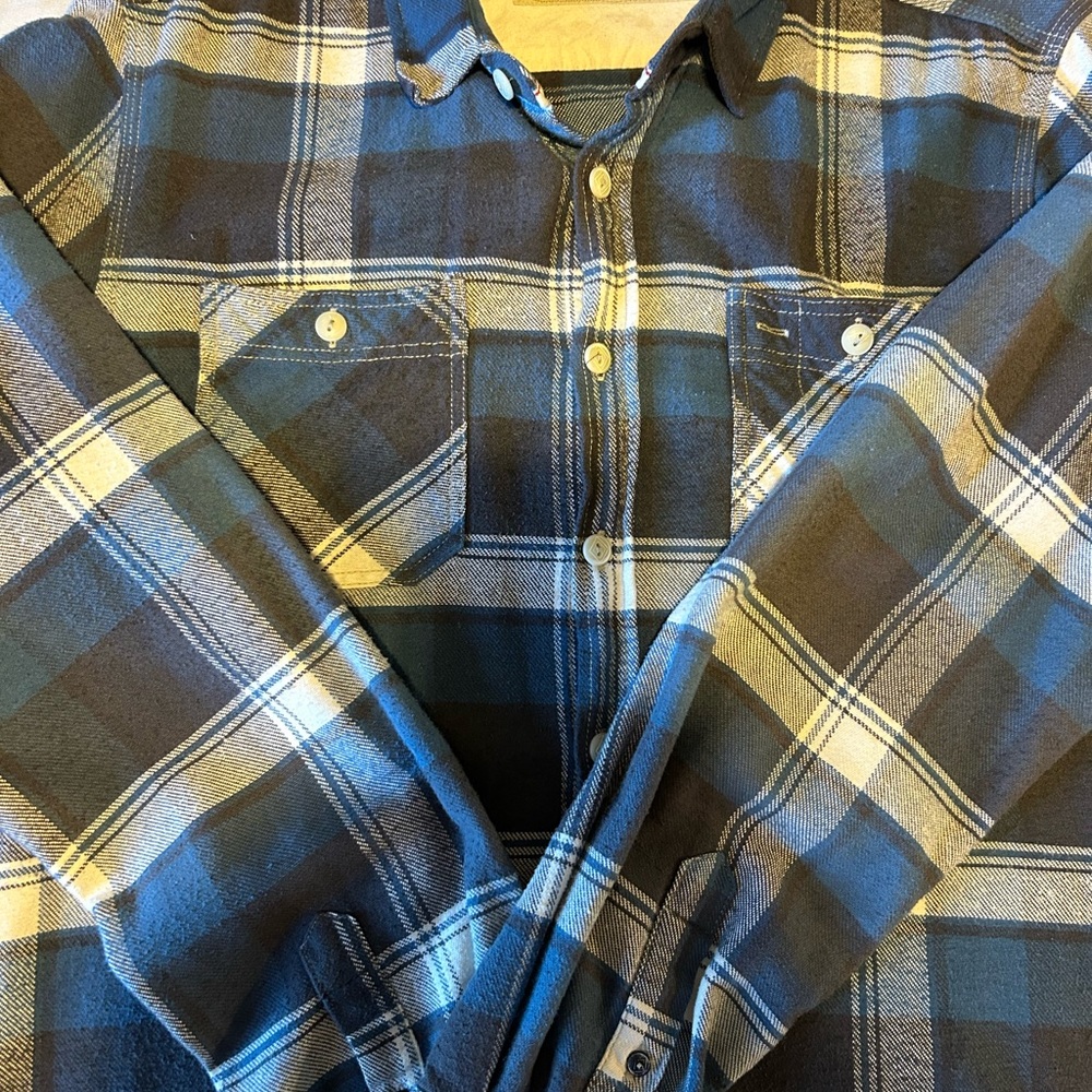 21Men button up casual shirt. Large. Blue and grey.